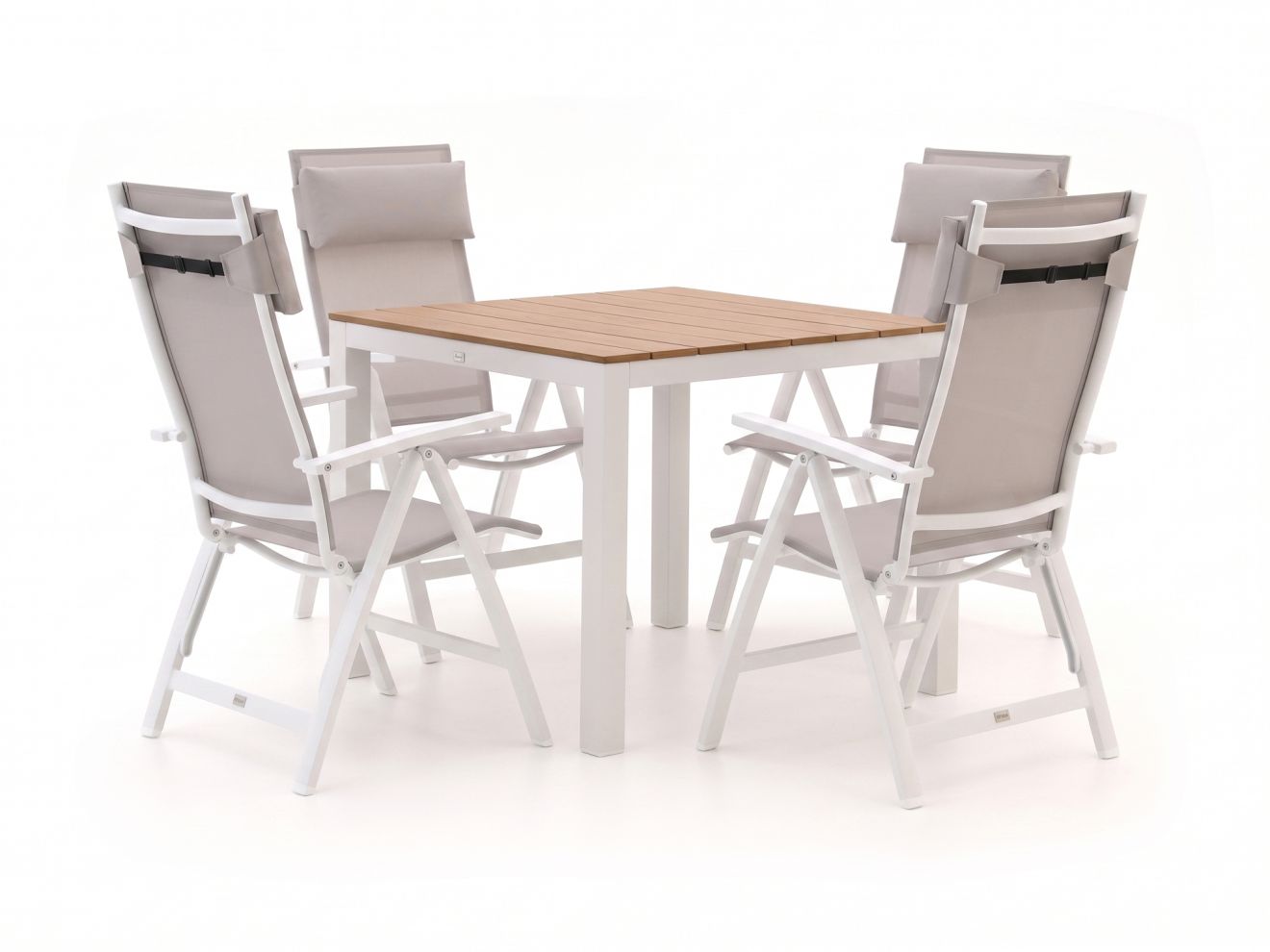 Bellagio Avenza/Fidenza 90 cm Gartenmöbel-Set 5-teilig verstellbar