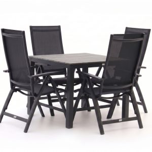 Bellagio Avenza/Fidenza 90 cm Gartenmöbel-Set 5-teilig verstellbar