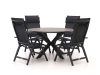 Bellagio Avenza/Fidenza ø 126 cm Gartenmöbel-Set 5-teilig verstellbar