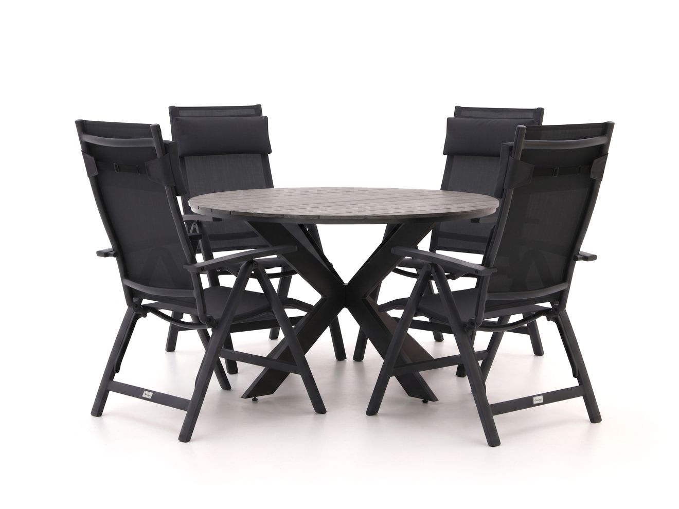 Bellagio Avenza/Fidenza ø 126 cm Gartenmöbel-Set 5-teilig verstellbar