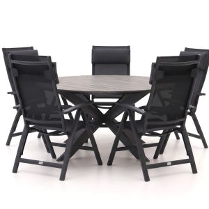 Bellagio Avenza/Fidenza ø 149 cm Gartenmöbel-Set 6-teilig verstellbar