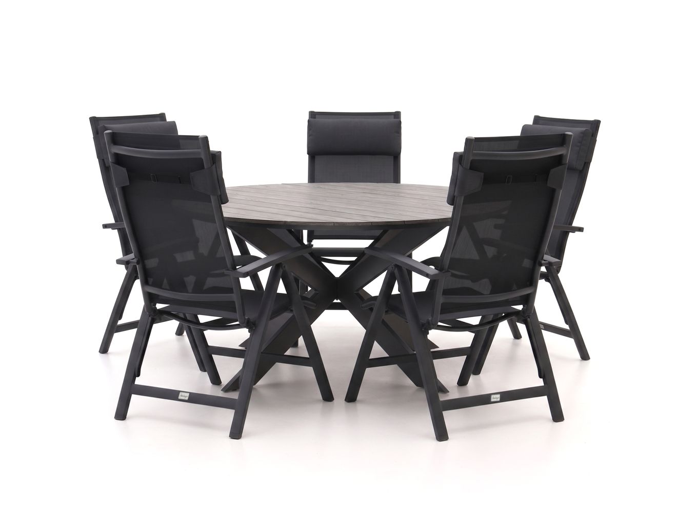 Bellagio Avenza/Fidenza ø 149 cm Gartenmöbel-Set 6-teilig verstellbar