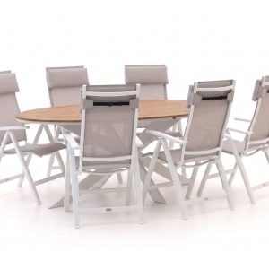 Bellagio Avenza/Fidenza oval 220 cm Gartenmöbel-Set 5-teilig verstellbar