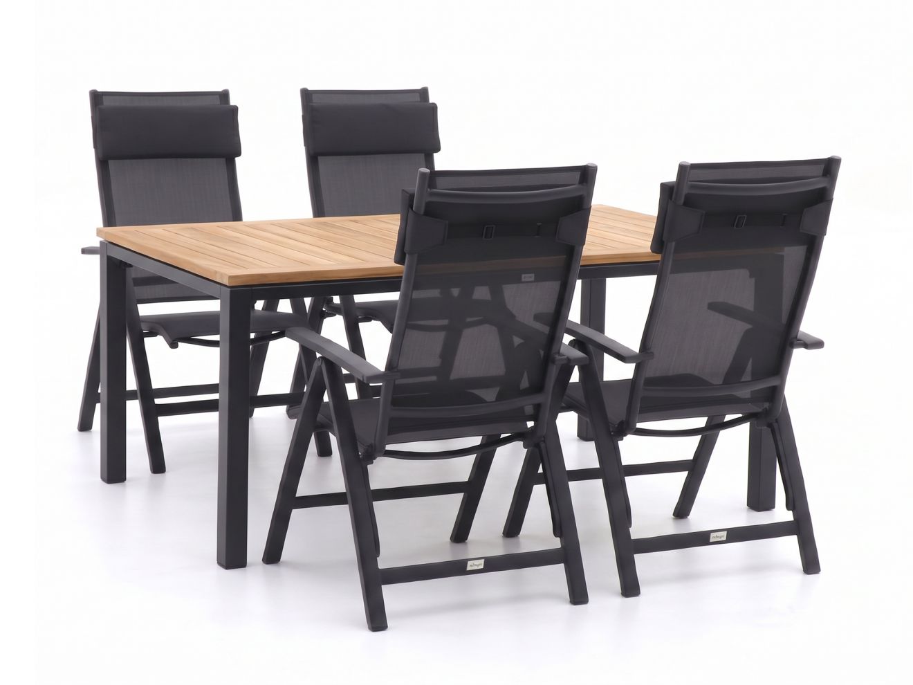 Bellagio Avenza/Linosa 180 cm Gartenmöbel-Set 5-teilig verstellbar