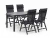 Bellagio Avenza/Menzano 160 cm Gartenmöbel-Set 5-teilig verstellbar