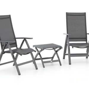 Bellagio Avenza/Pronto Balkonmöbel-Set 3-teilig verstellbar