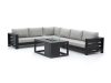Bellagio Avolo/Cosiraw 120 cm Ecklounge-Set mit Feuertisch 3-teilig links