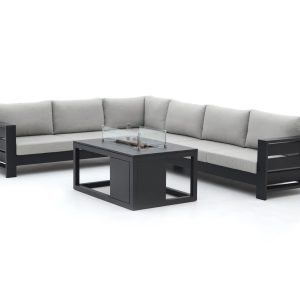 Bellagio Avolo/Cosiraw 120 cm Ecklounge-Set mit Feuertisch 3-teilig links