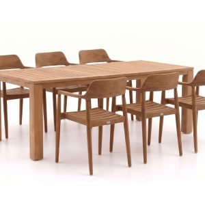 Bellagio Balba/Buxton 220 cm Gartenmöbel-Set 7-teilig stapelbar