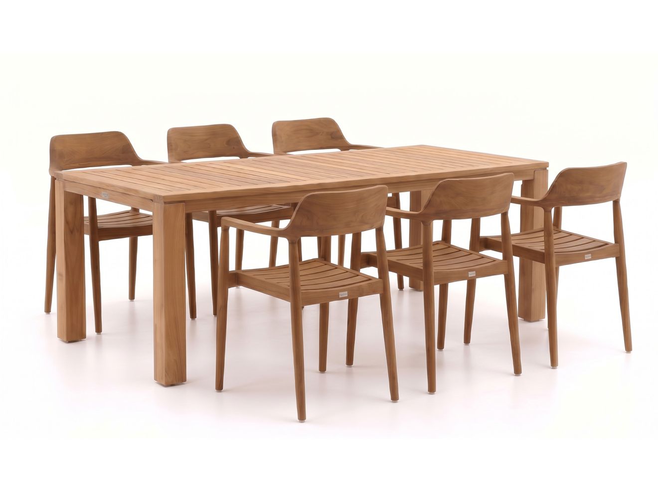 Bellagio Balba/Buxton 220 cm Gartenmöbel-Set 7-teilig stapelbar
