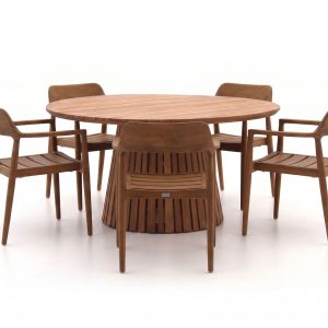 Bellagio Balba/Santa Severina ø 150 cm Gartenmöbel-Set 6-teilig stapelbar