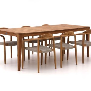 Bellagio Berbaro/Bruca 220 cm Gartenmöbel-Set 7-Teilig Stapelbar