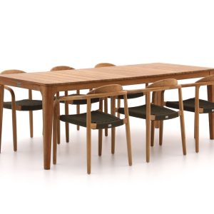 Bellagio Berbaro/Bruca 220 cm Gartenmöbel-Set 7-teilig Stapelbar