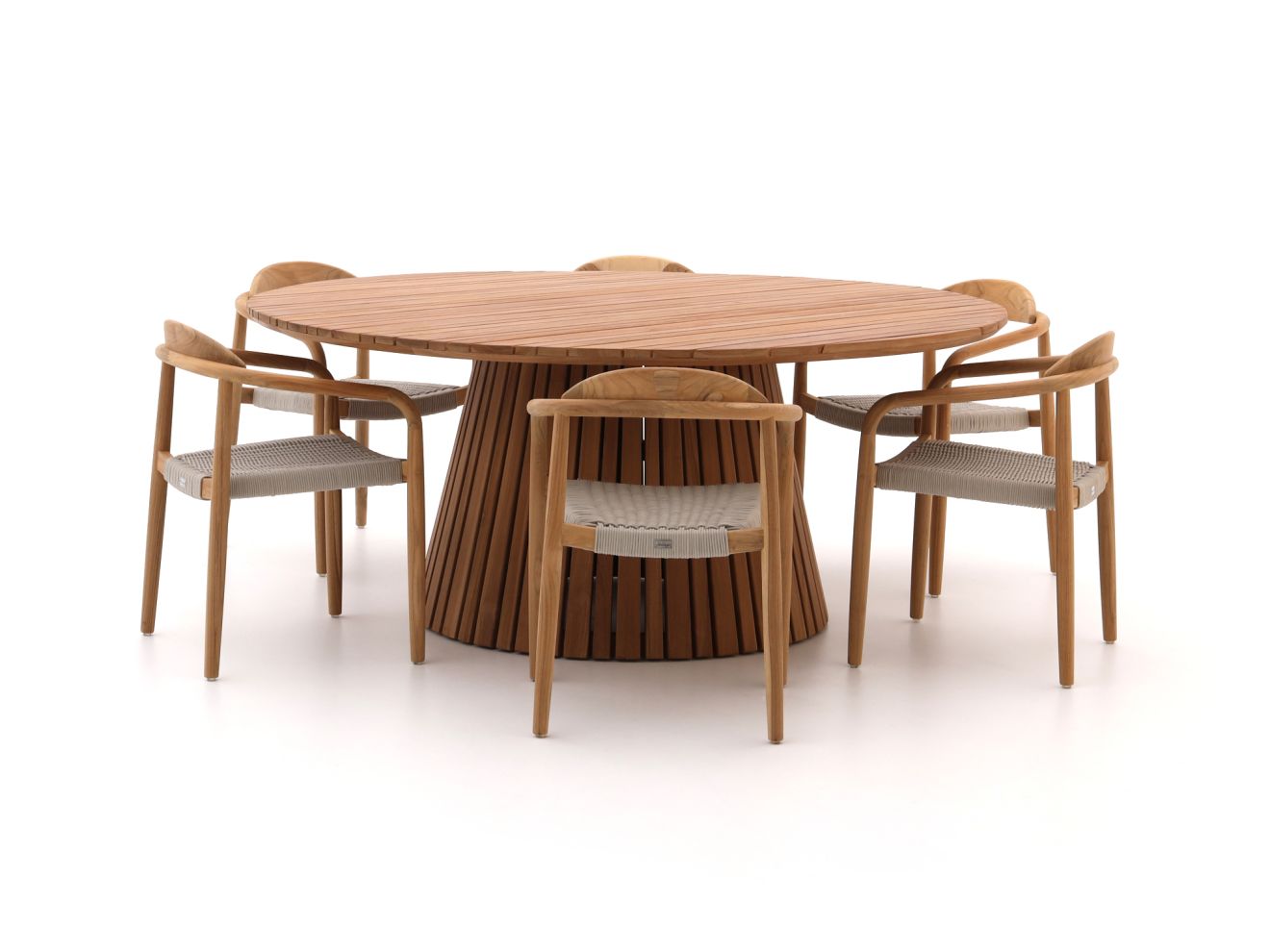 Bellagio Berbaro/Santa Severina ø 180 cm Gartenmöbel-Set 7-Teilig Stapelbar