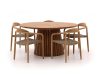 Bellagio Berbaro/Santa Severina ø150 cm Gartenmöbel-Set 6-Teilig Stapelbar