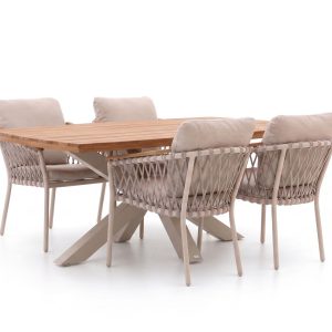 Bellagio Birgi Novo/Induno dänisch oval 180 cm Gartenmöbel-Set 5-teilig stapelbar