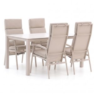 Bellagio Bondeno/Sestino 160 cm Gartenmöbel-Set 5-teilig verstellbar
