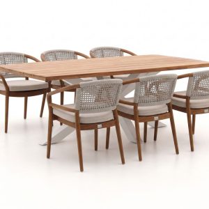 Bellagio Brasimone/Induno dänisch oval 240 cm Gartenmöbel-Set 7-teilig stapelbar