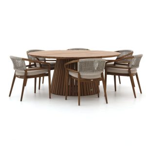 Bellagio Brasimone/Santa Severina ø 180 cm Gartenmöbel-Set 7-teilig stapelbar