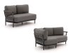 Bellagio Calizzano Gartensofa 2-Sitzer 168 cm inkl. Eckelement + linker Arm 3-Sitzer 214 cm