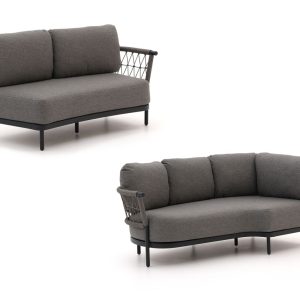 Bellagio Calizzano Gartensofa 2-Sitzer 168 cm inkl. Eckelement + rechter Arm 3-Sitzer 214 cm