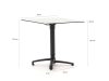 Bellagio Canzo Gartentisch klappbar 70x70x73/109 cm verstellbar