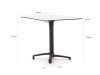 Bellagio Canzo Gartentisch klappbar 80x80x73/109 cm verstellbar