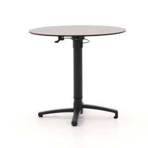 Bellagio Canzo Gartentisch klappbar Ø80 (h:73/109 cm) verstellbar