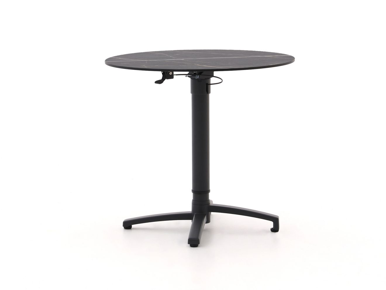 Bellagio Canzo Gartentisch klappbar ø 80 cm (h: 73/109 cm) verstellbar