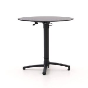 Bellagio Canzo Gartentisch klappbar ø 80 cm (h: 73/109 cm) verstellbar