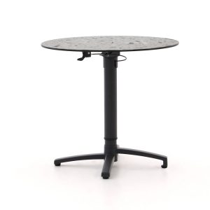 Bellagio Canzo Gartentisch klappbar ø 80 cm (h: 73/109 cm) verstellbar