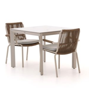 Bellagio Caronia/Sestino 90 cm Gartenmöbel-Set 3-teilig stapelbar
