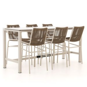 Bellagio Caronia/Trecenta 225 cm Gartenbar-Set 7-teilig stapelbar