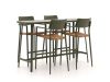 Bellagio Cino 175 cm Gartenbar-Set 5-Teilig Stapelbar