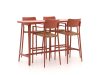 Bellagio Cino 175 cm Gartenbar-Set 5-Teilig Stapelbar
