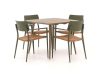 Bellagio Cino/ROUGH-K 90 cm Gartenmöbel-Set 5-Teilig Stapelbar