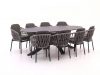 Bellagio Cupello/Induno Ellipse 280 cm Gartenmöbel-Set 9-teilig