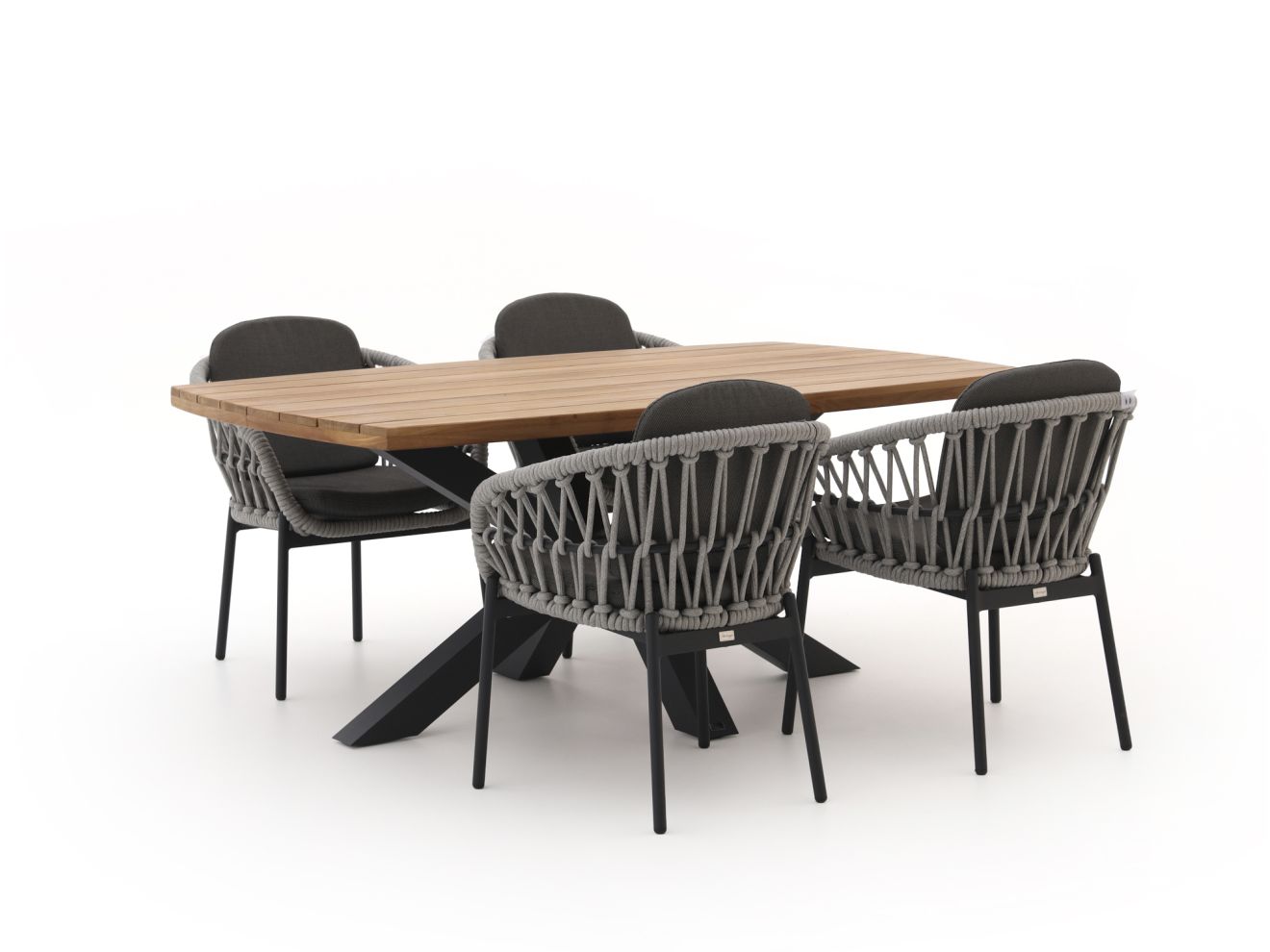 Bellagio Cupello/Induno dänisch oval 180 cm Gartenmöbel-Set 5-teilig