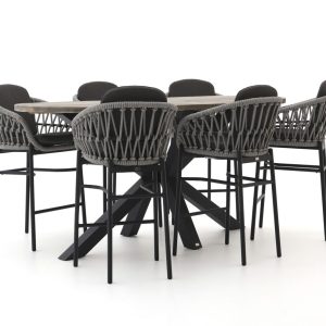Bellagio Cupello/ROUGH-Y Ellips 240 cm Gartenbar-Set 7-teilig stapelbar
