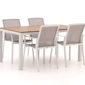 Bellagio Dranera/Fidenza 160 cm Gartenmöbel-Set 5-teilig stapelbar