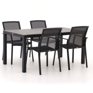 Bellagio Dranera/Fidenza 160 cm Gartenmöbel-Set 5-teilig stapelbar