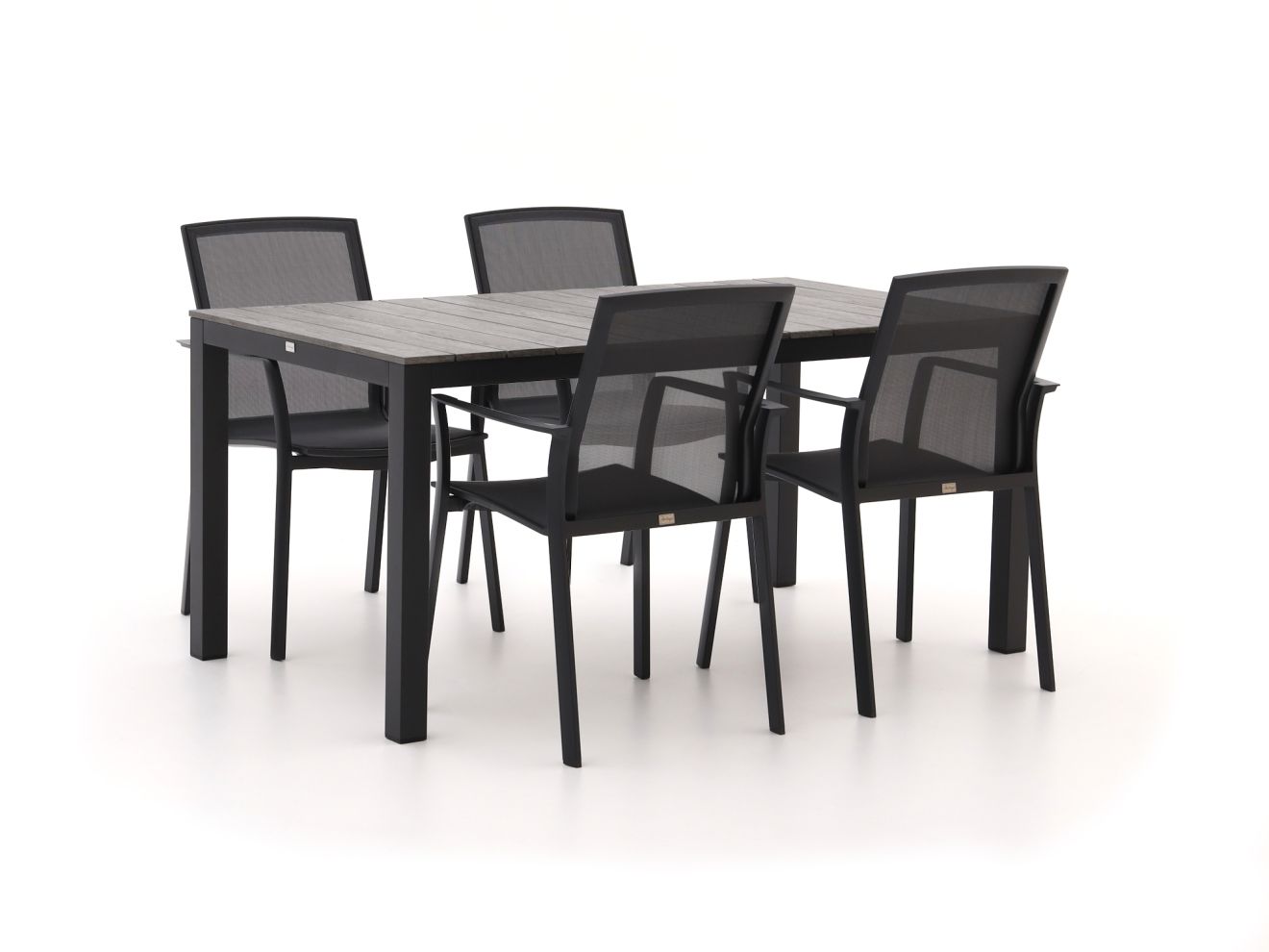 Bellagio Dranera/Fidenza 160 cm Gartenmöbel-Set 5-teilig stapelbar