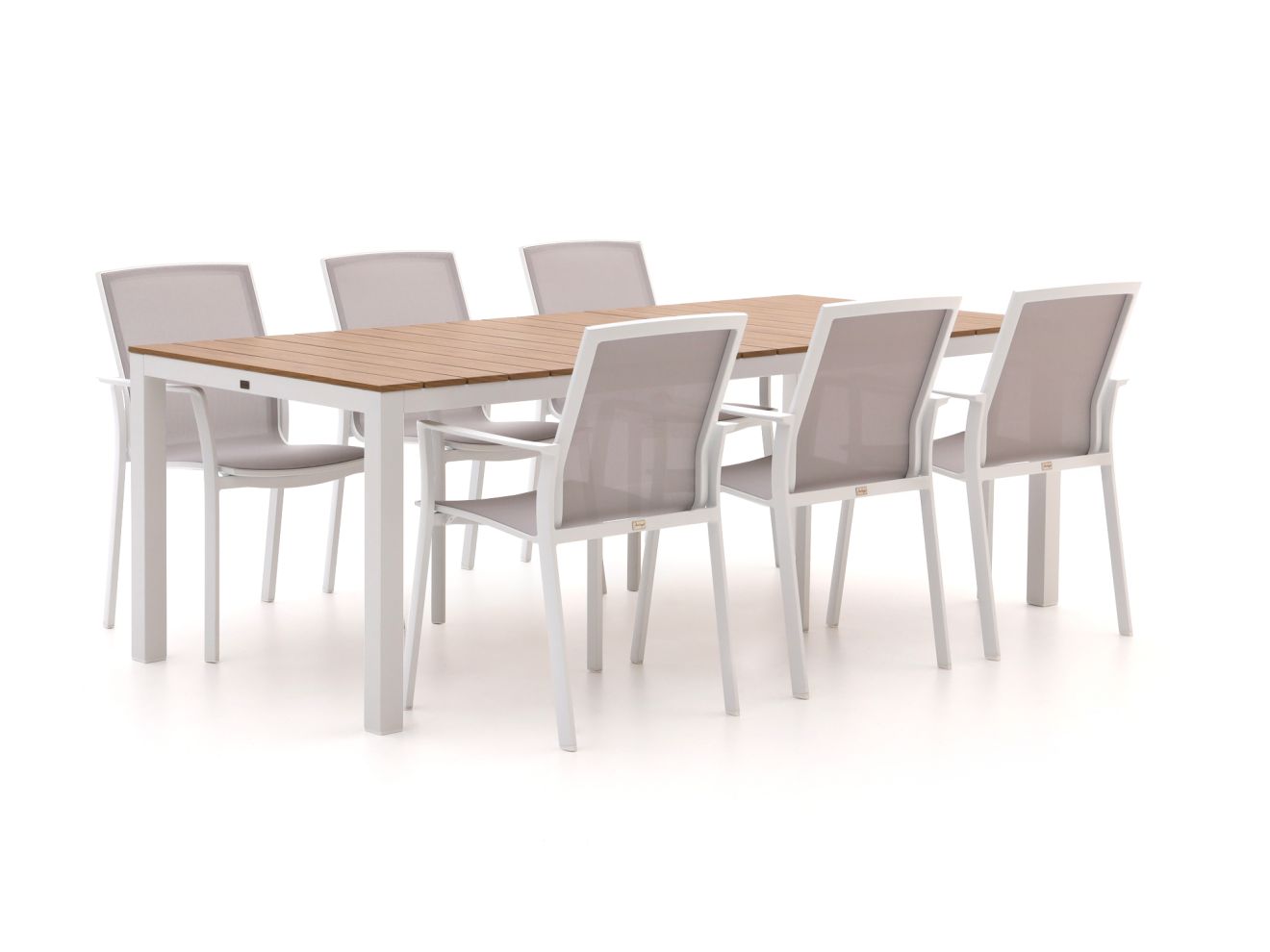 Bellagio Dranera/Fidenza 220 cm Gartenmöbel-Set 7-teilig stapelbar