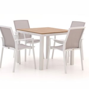Bellagio Dranera/Fidenza 90 cm Gartenmöbel-Set 5-teilig stapelbar
