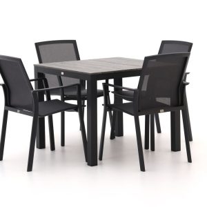 Bellagio Dranera/Fidenza 90 cm Gartenmöbel-Set 5-teilig stapelbar