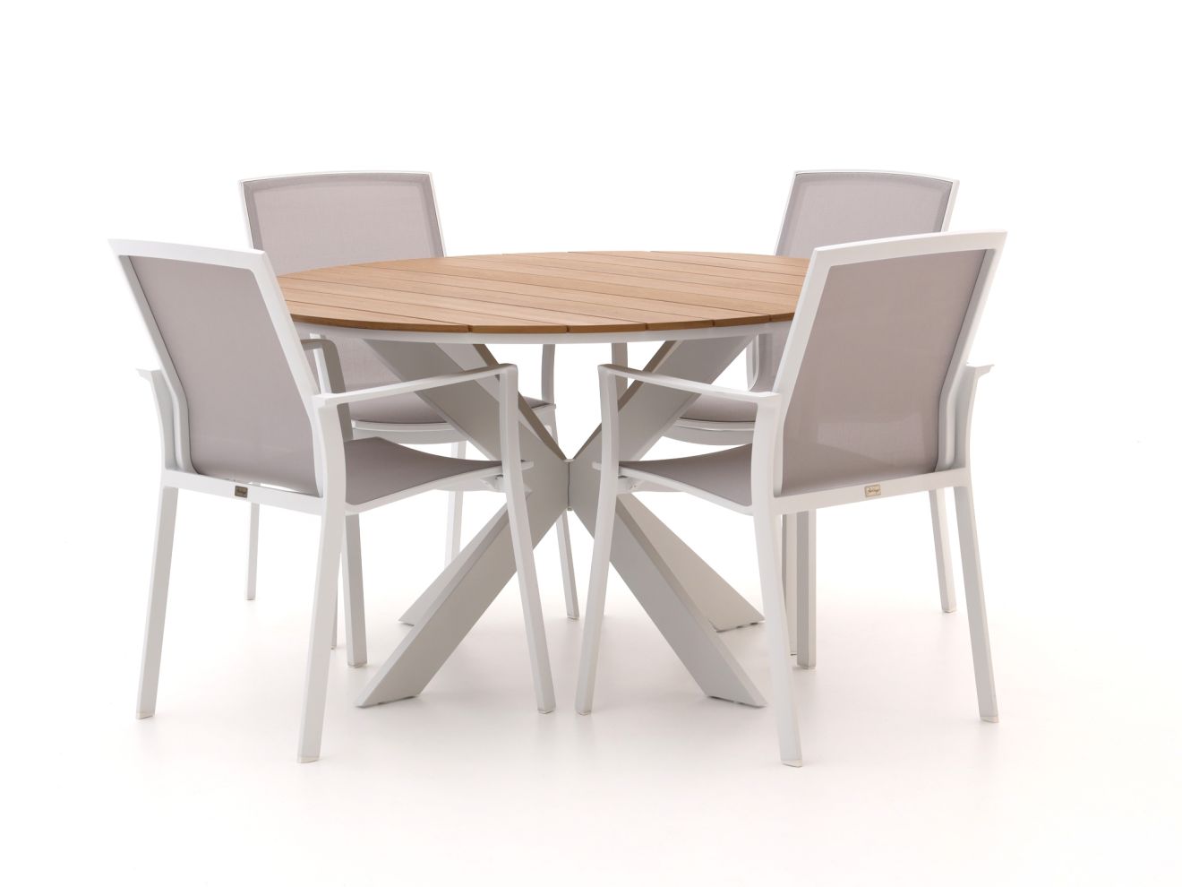 Bellagio Dranera/Fidenza ø 126 cm Gartenmöbel-Set 5-teilig stapelbar