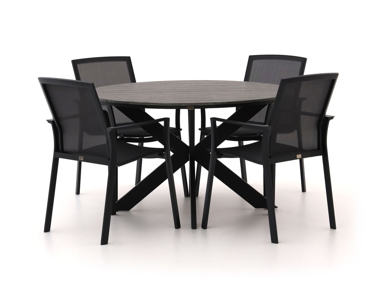 Bellagio Dranera/Fidenza ø 126 cm Gartenmöbel-Set 5-teilig stapelbar