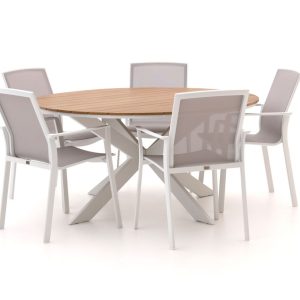 Bellagio Dranera/Fidenza ø 149 cm Gartenmöbel-Set 6-teilig stapelbar