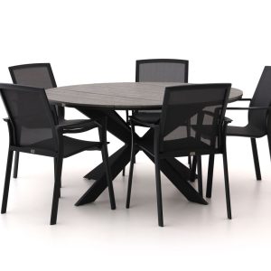 Bellagio Dranera/Fidenza ø 149 cm Gartenmöbel-Set 6-teilig stapelbar