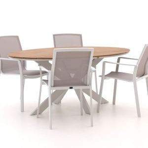 Bellagio Dranera/Fidenza oval 180 cm Gartenmöbel-Set 5-teilig stapelbar